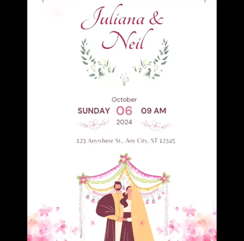 Charming Illustrated Wedding Invite